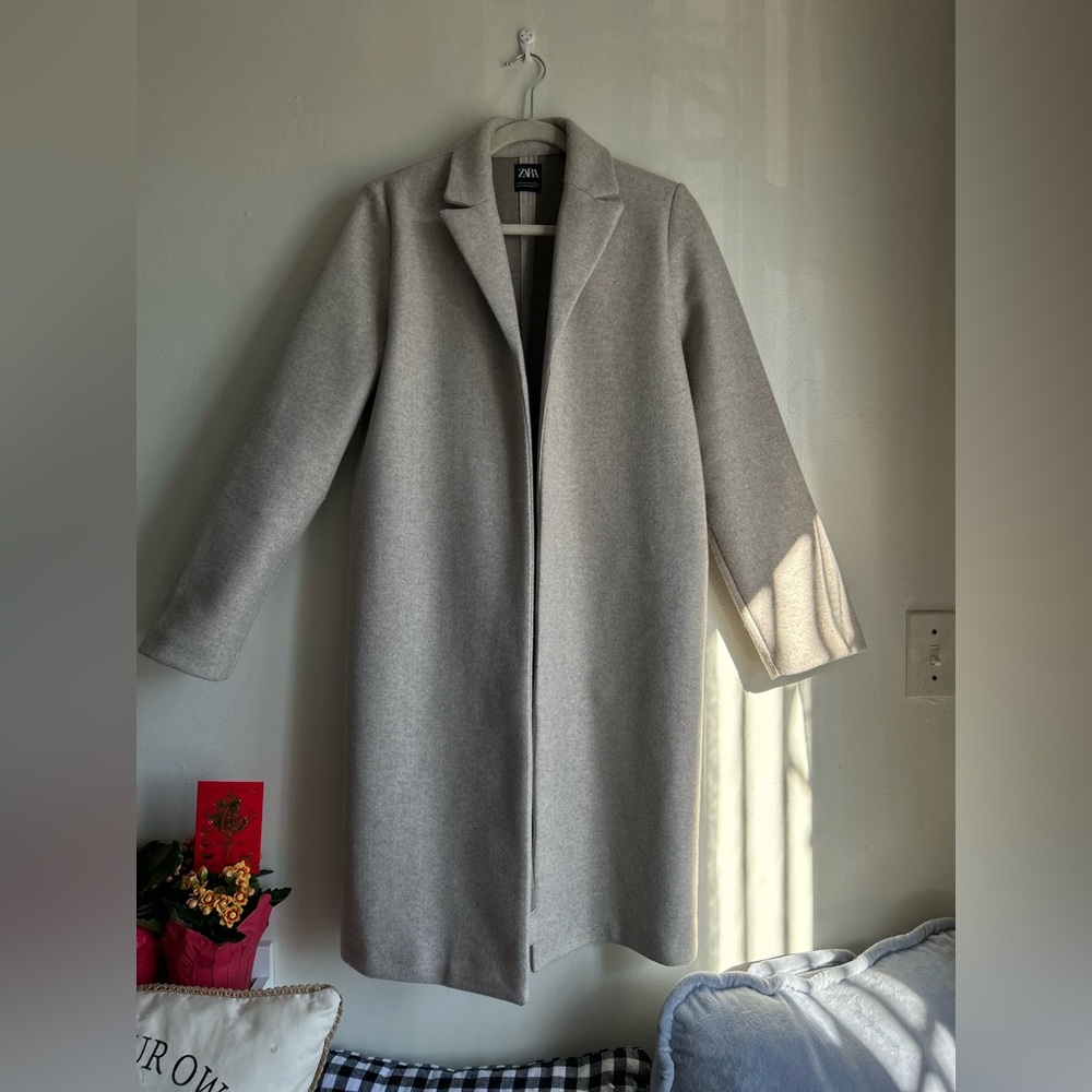 Zara felt texture coat